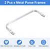 sourcing map Metal Purse Frame 11 in, 2 Pcs Rectangle