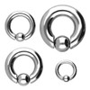 Treuheld® Spring Loaded Ball Closure Ring Piercing BCR Silver [12.]
