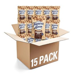 Famous Amos 2 oz., Pack of 15, Individual Bags of Famous Amos Chocolate Chip Cookies - Bulk Cookies Snacks