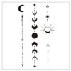 Gel Luna semi-permanent lettering moon sun chic pattern henna tattoo body tattoo sticker, 1 piece, T-220-A type / 젤루나 반영구 레터링 달 태양 시크 패턴 헤나 문신 바디 타투 스티커, 1개, T-220-A타입