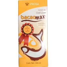 Bacomex BacaoMax Extracto, Higado de Bacalao liquido BacaoMax Cod Liver Extract 340 ml