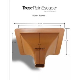 Trex RainEscape Down Spout for Deck Drainage System