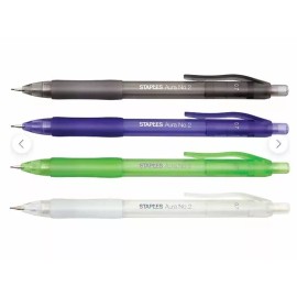 Staples New Staples Aura Mechanical Pencils, No. 2 Medium Lead, Dozen (50369)