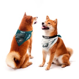 Littlearth Philadelphia Eagles Home and Away Pet Bandana Set with Ties, Small