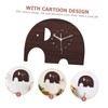 Gatuida Fashionable Wooden Elephant Wall Clock Silent Decorative Wall Mount