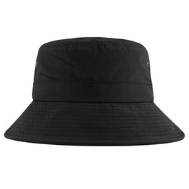 Yizhichu19900502 L/XXL Oversize Bucket Hat for Big/Large Head,Quick-Drying Summer Beach Sun Cap (Black, L(57-60cm), one_Size)