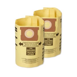 CRAFTSMAN CMXZVBE38775 Fine Dust Wet/Dry Vac Dust Collection Bags for 5 to 8 Gallon Shop Vacuums, 2-Pack