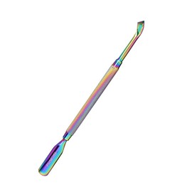 Rainbow Stainless Steel Nail Cuticle Pusher Double Ended Cuticle Remover Cleaner Manicure Pedicure Tool