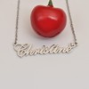 HUAN XUN Customized Luna Name Necklace Silver Personlized Stainless Steeel