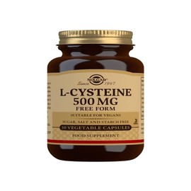 Solgar L-Cysteine 500 mg Vegetable Capsules - Pack of 30 - Metabolism Support - Amino Acid Supplement for Skin, Hair and Nails - Vegan, Gluten Free and Kosher