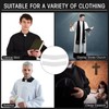 Neer 2 Pcs Priest Collar Vicar Tab Collar White Shirt