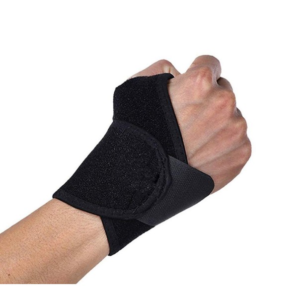 Adjustable Neoprene Wrist Support WRAP, Black