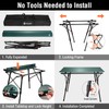 VILLEY Portable Camping Table with Adjustable Legs, Lightweight Aluminum Folding