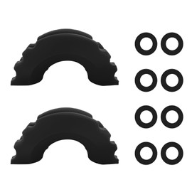 ZNDAW 2PCS D Ring Shackle Isolators Washers Kit, D-Ring Isolators with Washers Fit Standard 3/4" Shackles, Rubber Shackle Isolator Protects Bumper Reduces Rattling (Black)