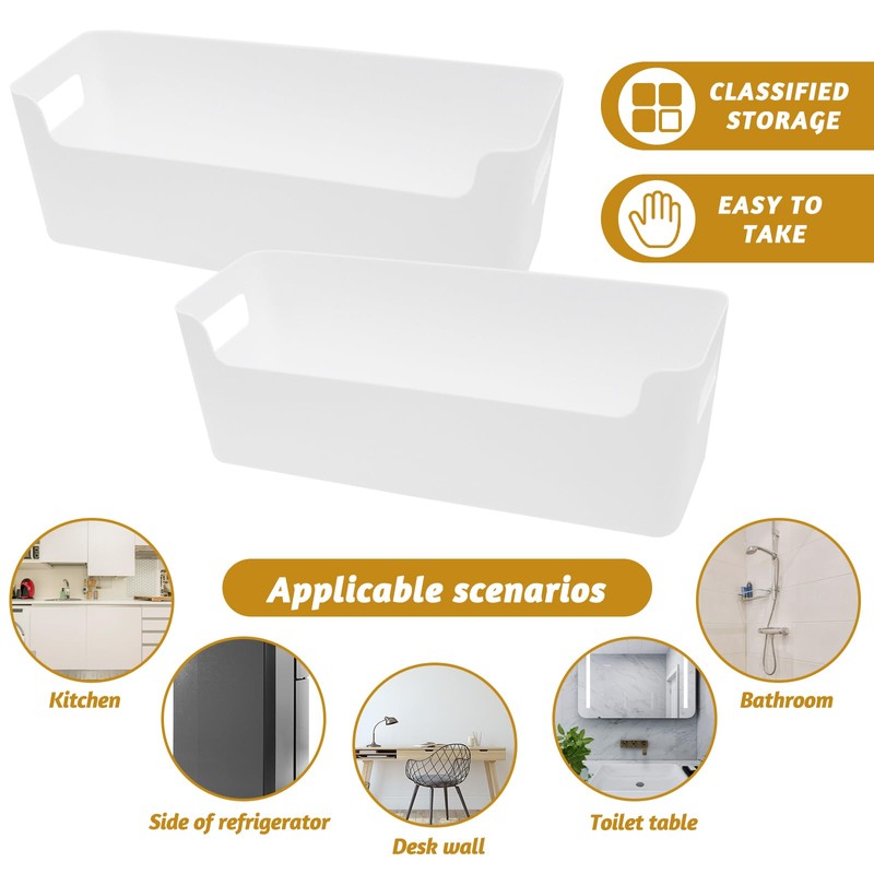 Griwuut Set of 4 Storage Boxes, Plastic Storage Baskets, Organiser