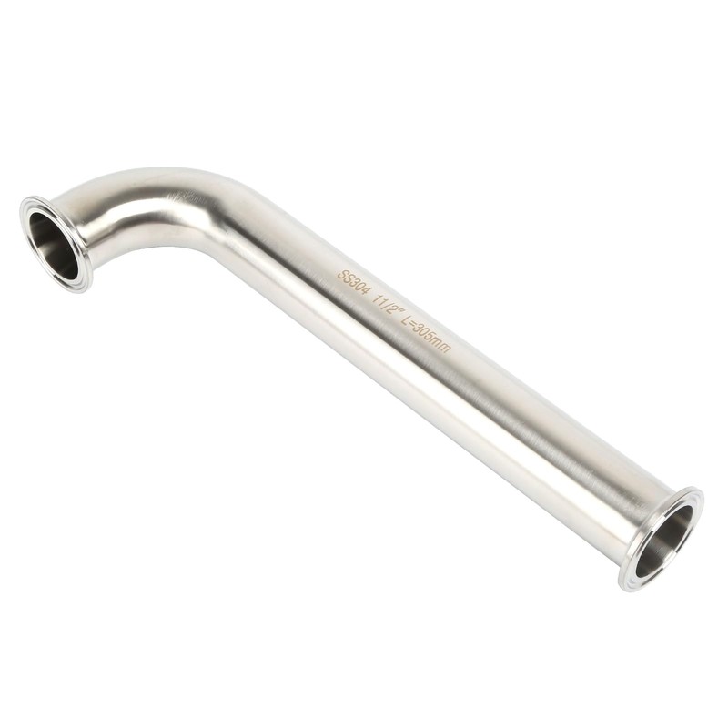 QiiMii Extended Clamp Elbow Sanitary SS304 90 Degree Tri Clamp