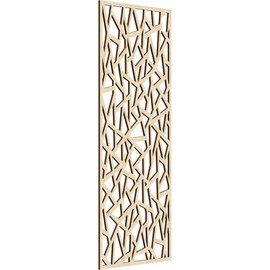 Ekena Millwork WALW24X60X0375MILBI Milton Decorative Fretwork Wood Wall Panels, 23 3/8"W x 59 3/8"H, Birch