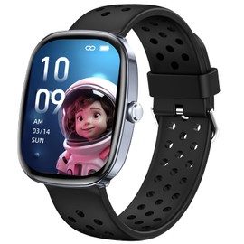 Tynggko Kids Smart Watch for Boys Girls, Fitness Watch with Pedometer, 100 Sport Modes, IP67 Waterproof, Heart Rate Sleep Monitor, Puzzle Games, Alarm Clock, Kids Gifts for Boys Girls Teens 6+ (Gray)