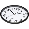 Bernhard Products Black Wall Clock, Large 13-Inch Silent Non Ticking