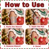 158Pcs Christmas Temporary Tattoo Stencils and 8 Body Markers for