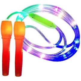 Cuerda de Saltar que Brilla en la Oscuridad, Cuerda de Saltar de Color Aleatorio con Luz LED Ajustable para Hombres, Mujeres y Niños (Color aleatorio)