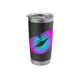 Ombre Lips Lipstick Kiss 80's Costume Retro 1980s Gen X Band Stainless Steel Insulated Tumbler