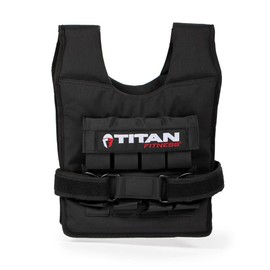 Titan Fitness Elite Series 40 LB Adjustable Weight Vest, (16) 2.5 LB Solid Cast Iron Weights, Body Weight Vests for Training Workout, Jogging, Cardio, Walking, Weighted Workout Equipment