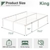 Upcanso 16 Inch White King Bed Frame Heavy Duty Metal