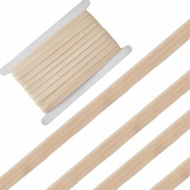GORGECRAFT 10 Yards x15mm Silicone Elastic Band Gripper Non-Slip Rubber Elastic Webbing for Sewing with 5mm Rubber Stretch Strap Webbing Belt for DIY Crafts Underwear Bra Headband, Blanched Almond