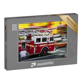 puzzleYOU: Jigsaw Puzzle 200 Piece "Fire Engine in Action" - from the Fire Brigade Puzzle Collection