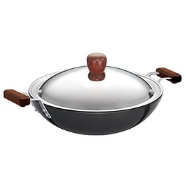 Hawkins Futura 3.75 Litre Deep Fry Pan, Hard Anodised Kadai with Stainless Steel Lid, Flat Bottom Kadhai, Black (AD375S)