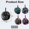 5 Pcs Shower Puffs,Body Puff Shower Body Scrub Sponge Shower