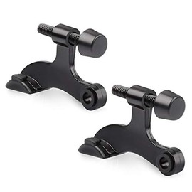 KOVOSCH 2 Pack Hinge Pin Door Stopper Black - Adjustable Heavy Duty Hinge Pin Door Stop with Black Rubber Bumper Tips