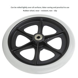 Ruedas delanteras para sillas de ruedas, ruedas antideslizantes de goma de 8 pulgadas Viejas personas discapacitadas Ruedas para sillas de ruedas Accesorio para sillas de ruedas Duradero Larga vida út