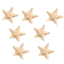 7 Pieces Starfish Hair Clips Kids, Resin Mermaid Hair Accessories, Crocodile Clips for Girls, Children's Hair Clips Set, Starfish Decoration for Everyday and Parties, Beige