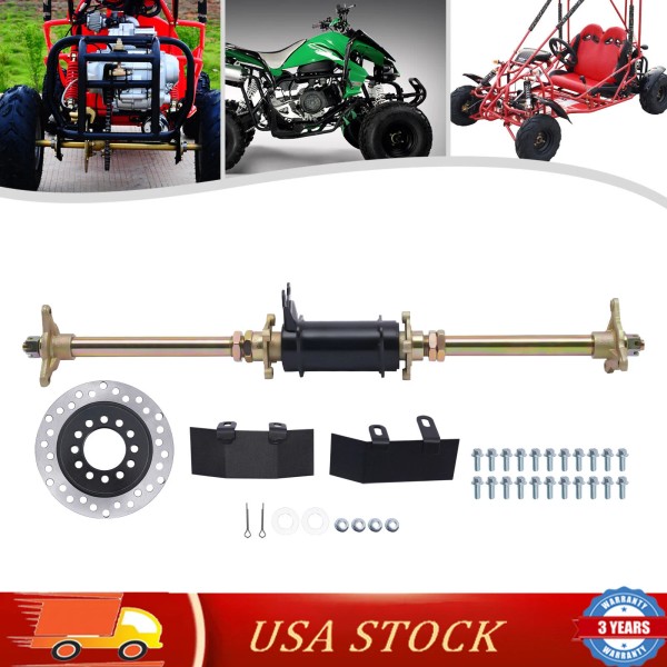 Unbranded Rear Axle Complete Kit 710mm 28" For 150cc 110