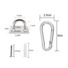 HOMPER 4Pcs M5 304 Stainless Steel Oblong Pad Eye Plate