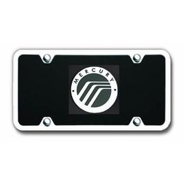 Au-TOMOTIVE GOLD Mercury Chrome Logo on Black License Plate