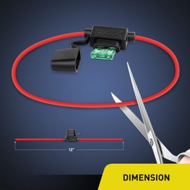 Nilight 120 PCS Mini ATM/APM Blade Fuse 5A/7.5A/10A/15A/20A/25A/30A AMP Assorted Set with 10 Pack 14AWG ATC/ATO Inline Fuse Holder