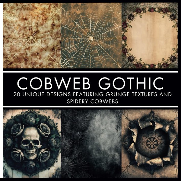 Scrapbooking Paper Pad - Cobweb Gothic: 20 Double-Sided Grunge Textures
