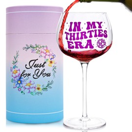 In My 30s Era Wine Glass - 30th Birthday Gift For Her - 30 Year Old Birthday Decorations For Women, Funny 30 Bday Gifts Idea For Women, Friends, Daughter, Sister - Turning 30 Present.