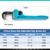 DURATECH 4-Piece Heavy Duty Pipe Wrench Set, 8",10", 14", 18",