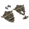 SDTC Tech Retro Bronze Alloy Latch Lock and Engraved Painten
