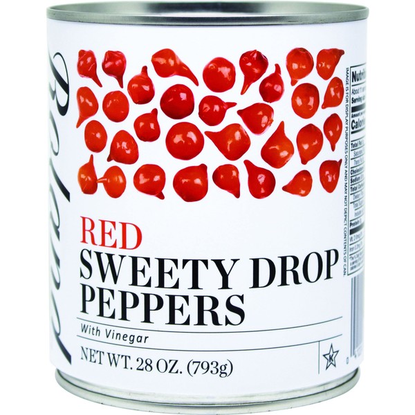 Roland Foods Red Sweety Drop Peppers, Specialty Imported Food, 28-Ounce Can