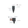 BigCheer USB 2.0 auf blankes Kabel, offene Kabelenden, 30cm Strom,