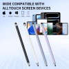 Stylus Pen for Touchscreen Aluminum Dual Rubber Tips Compatible Devices