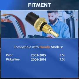 AcornTech Oil Temperature Sensor - Compatible with Honda Pilot 2003-2015, Ridgeline 2006-2014, Acura 2001-2006, 48160-PGJ-003 with O-Ring