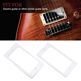 Demeras Pack of 2 Picku Mounting Rings, Metal Humbucker Pickup Frame Mounting Rings Replacement Parts Musical Instrument Accessories for Electric Guitar Pickup (Silver), Game Accessories