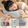 ネックピロー U型 首枕 手動プレス式膨らませる 軽量 折りたたみ コンパクト収納 携帯便利 飛行機 オフィス
