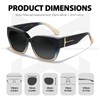 Myiaur Fit Over Glasses Sunglasses for Women, Trendy Oversized Polarized